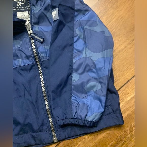 Oshkosh Blue Boys Light weight navy jacket with hood - Picture 4 of 7